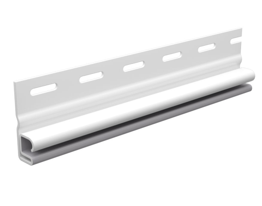 Стартовый профиль для сайдинга под камень, белый купить в Казани