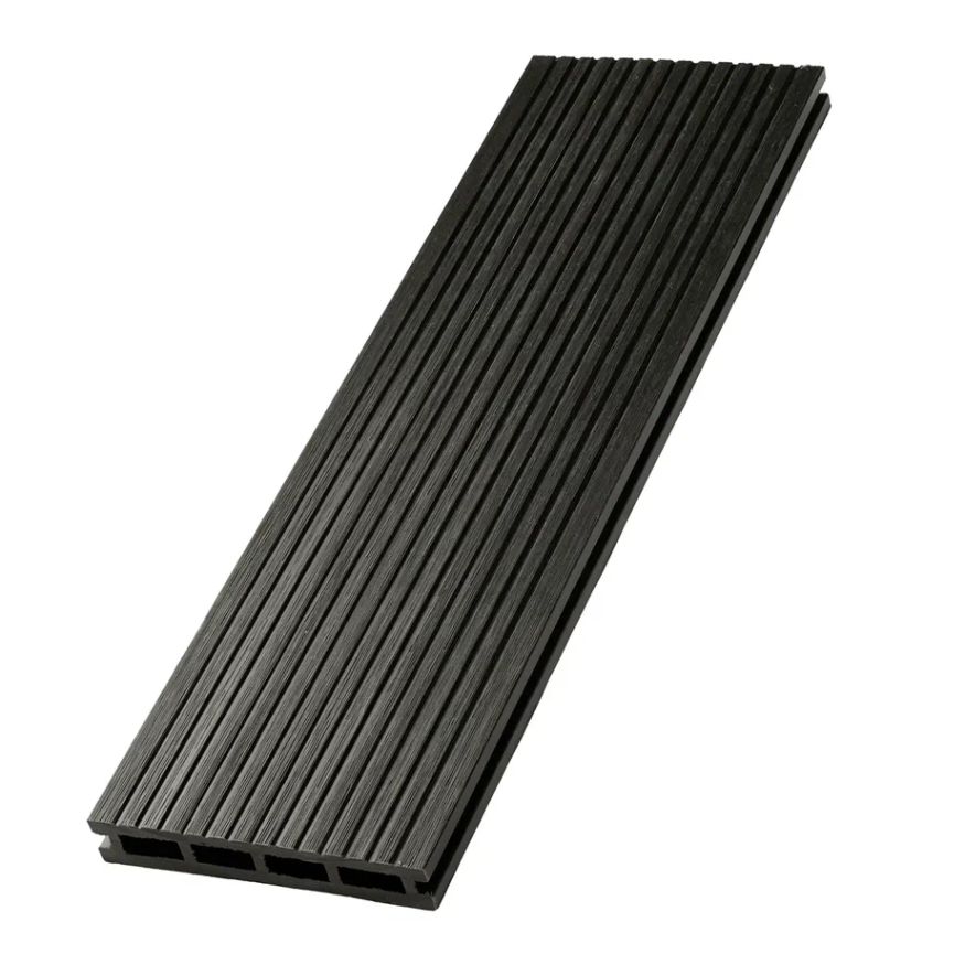 Террасная доска ДПК NanoWood New 3D тиснение + вельвет Графит купить в Казани