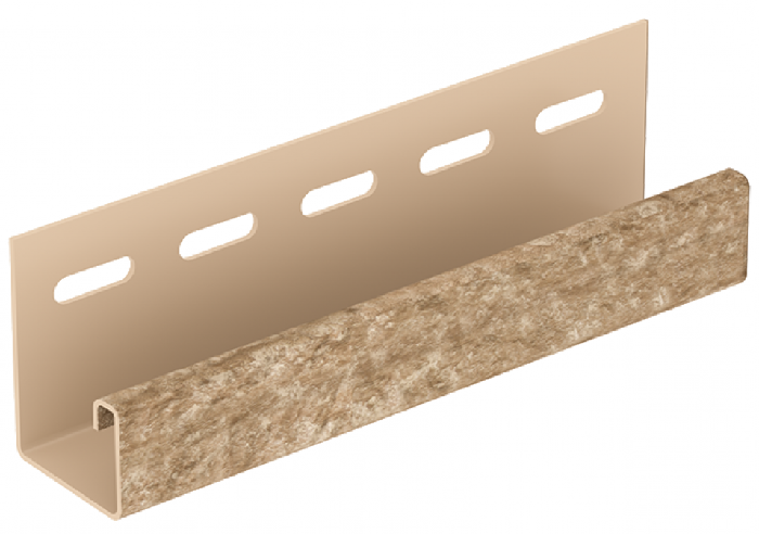 J-планка Ю-Пласт Стон Хаус Кварцит, Тёмно-Бежевый купить в Казани