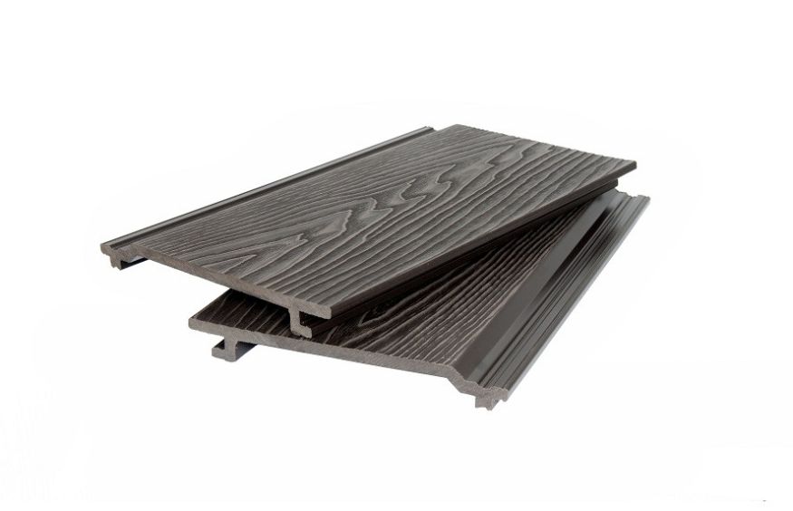 Фасадная доска POLIVAN GROUP 3D текстура дерева DENPASAR тёмно-коричневая купить в Казани