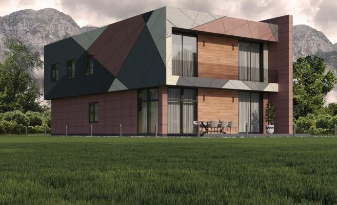 Фиброцементные панели Roofas COLOR Line Красный купить в Казани
