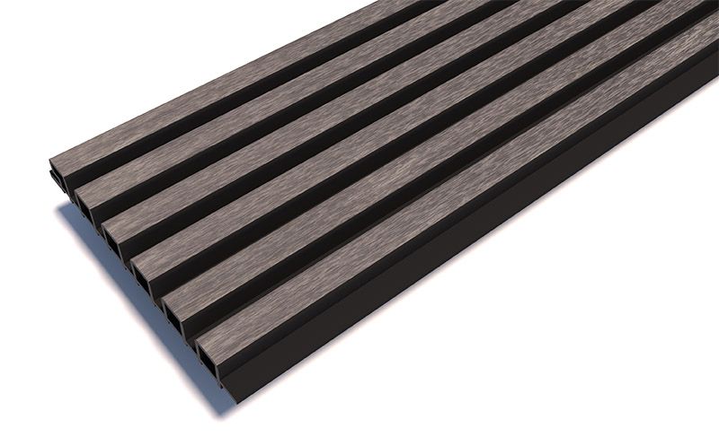 Реечные панели Woodwex, Lines Ultra, Smoke gray купить в Казани