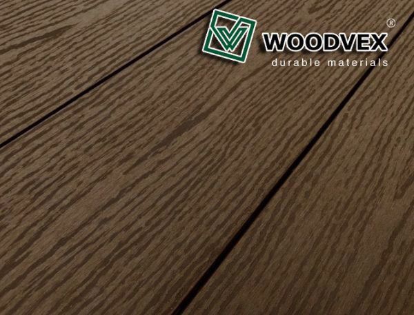 Террасная доска WOODVEX Select из ДПК темно-коричневого цвета купить в Казани