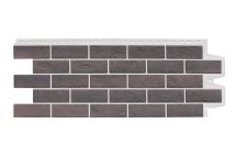 Фасадная панель Grand Line, Состаренный кирпич Design Plus, Кофе (Белый шов)