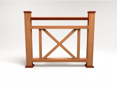 Ограждение из ДПК FG2 терракотового цвета купить в Казани