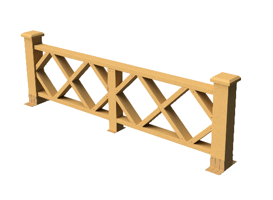 Декоративное ограждение из ДПК GRINDERDECO Миллениум песчаник купить в Казани