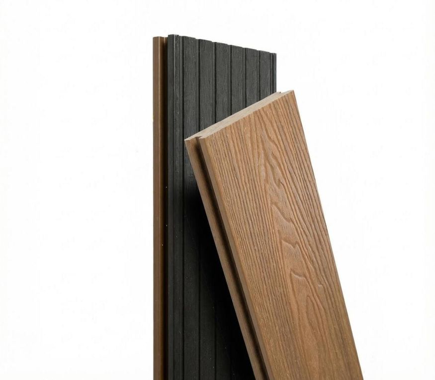 Террасная доска Экодекинг Скай коэкструзия полнотелая, Тик купить в Казани