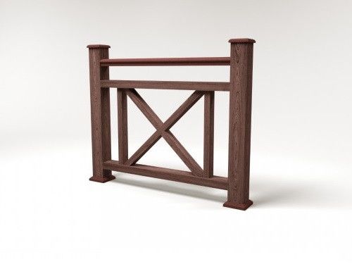 Ограждение из древесно-полимерного композита FG2, цвет шоколадный. купить в Казани