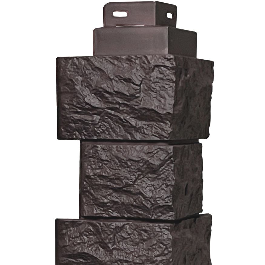 Наружный угол FineBer Дикий камень, Коричневый купить в Казани