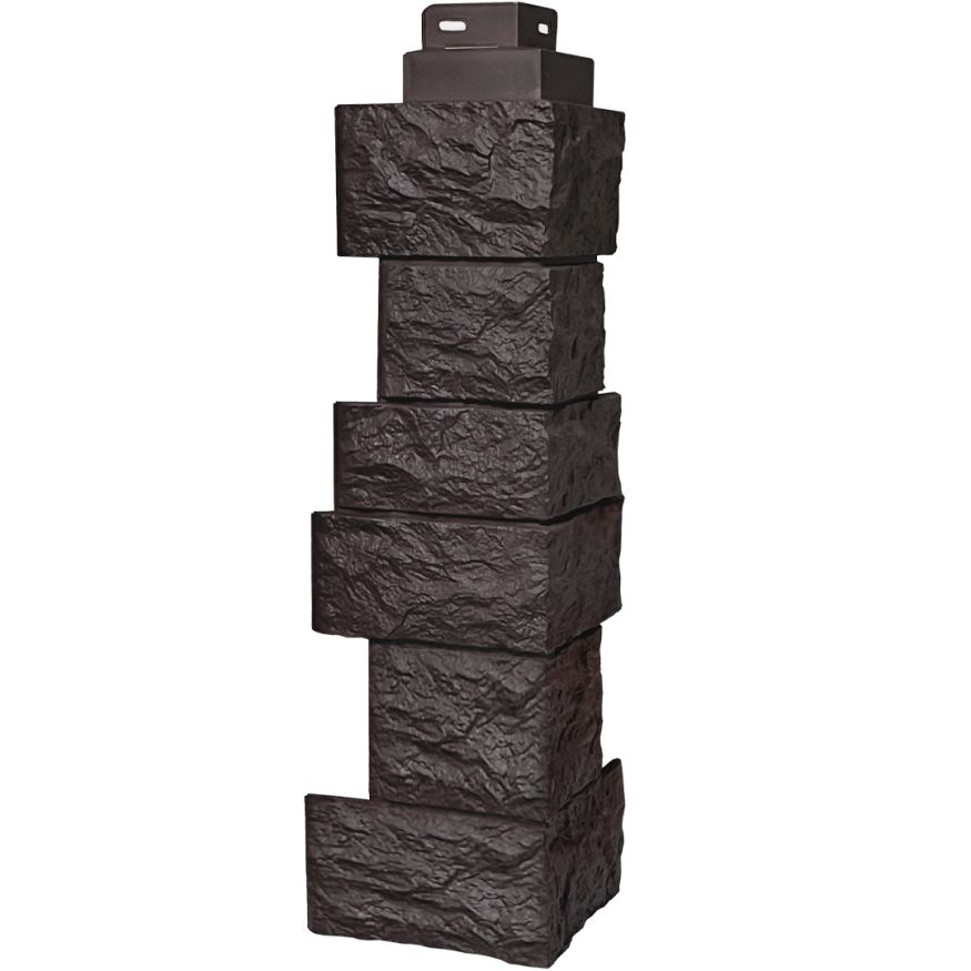 Наружный угол FineBer Дикий камень, Коричневый купить в Казани